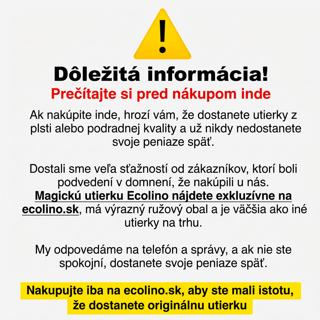 Magická utierka Ecolino z mikrovlákna (Sada 5 kusov)