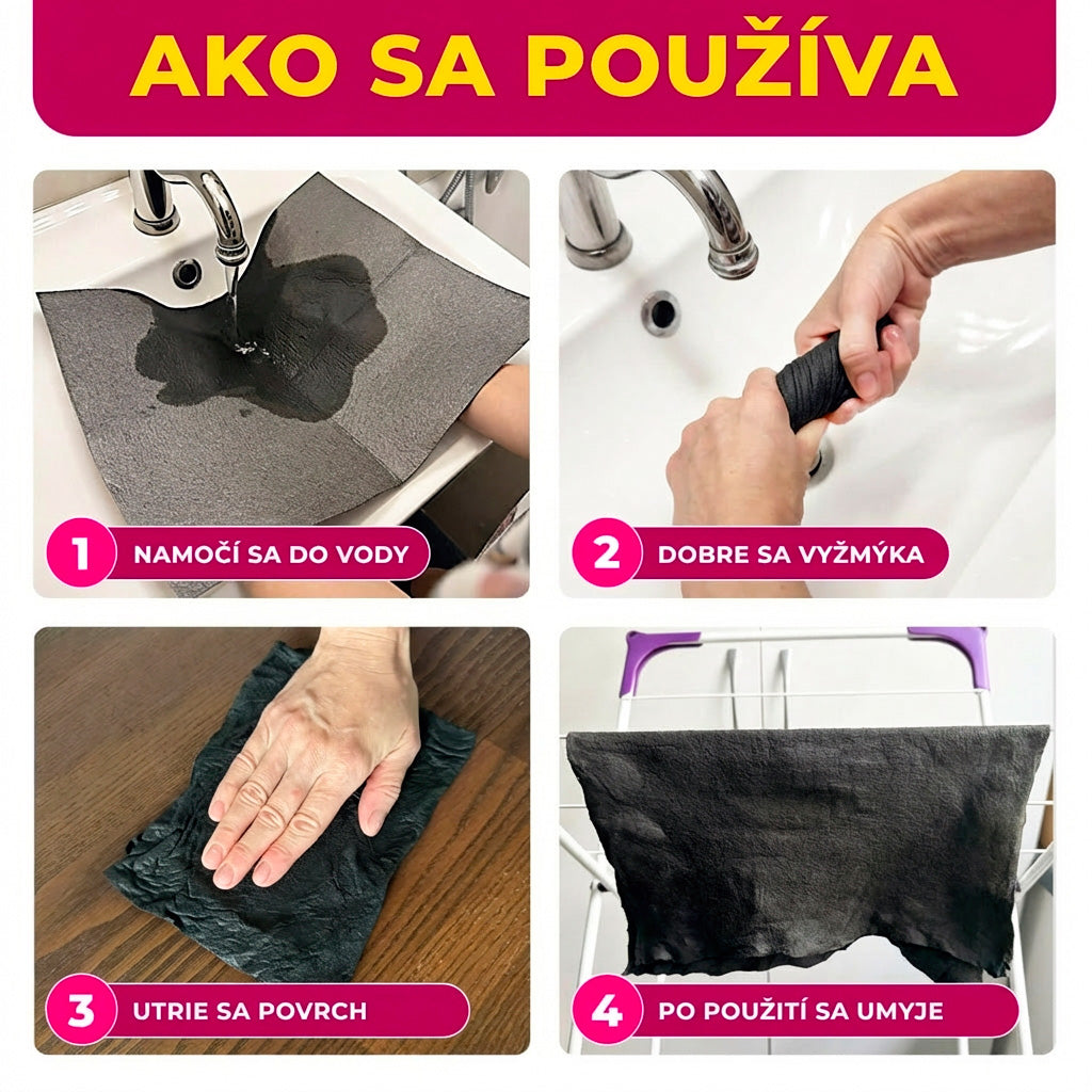 Magická utierka Ecolino z mikrovlákna (Sada 5 kusov)