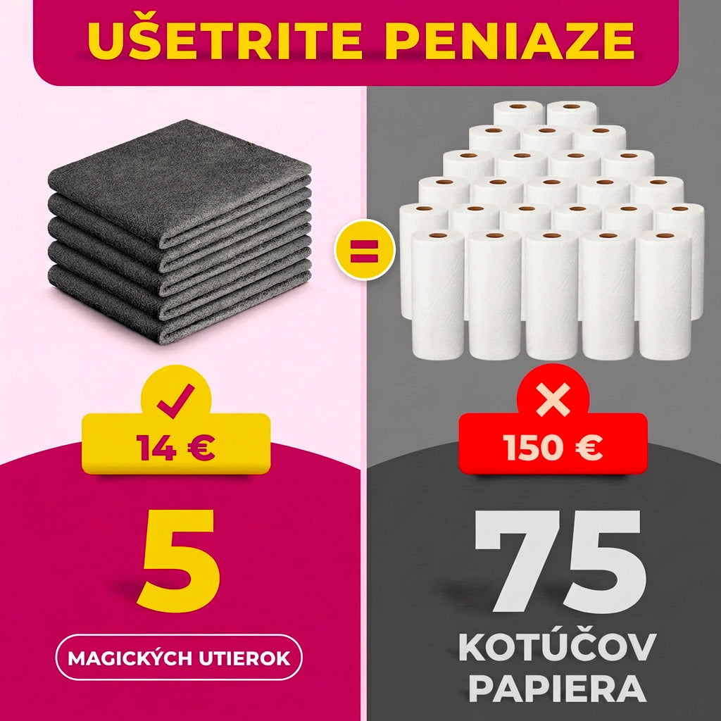 Magická utierka Ecolino z mikrovlákna (Sada 5 kusov)